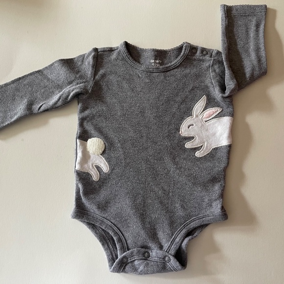 Carter’s, Cat & Jack baby girl lot of three onesies size 12 months - Picture 8 of 12